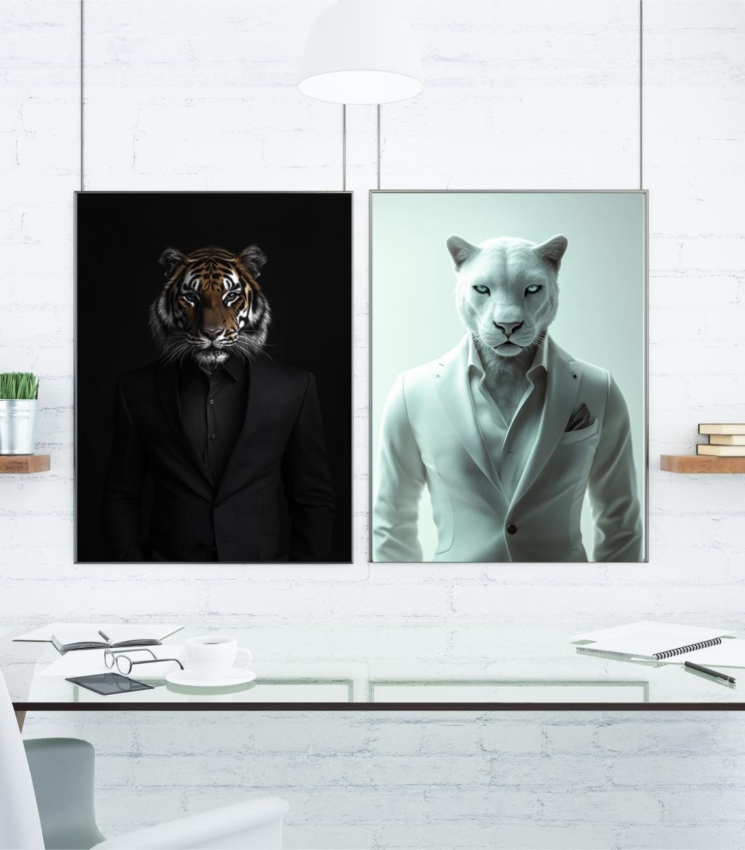 OFICINA TIGRE NEGRO Y PANTERA BLANCA